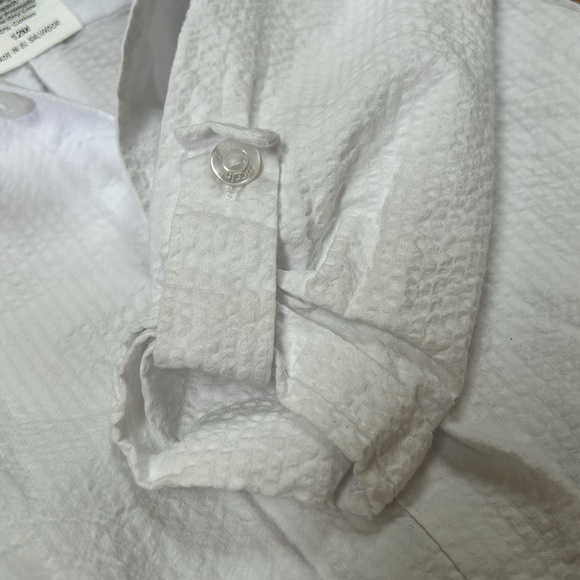 Zuccini brand infants white cotton one piece.  Waffle texture. Size 12 months. - Picture 5 of 6